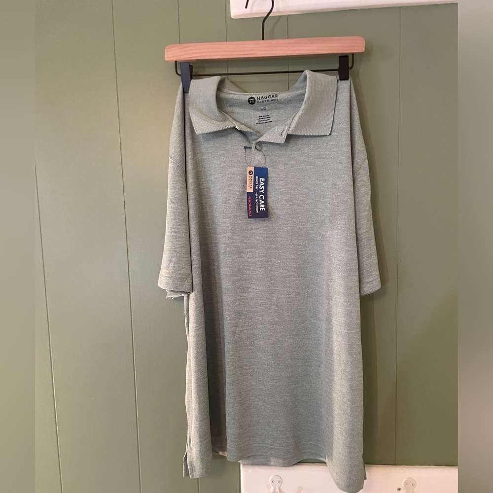 Haggars by Kohls Men’s Performance Polo in Sage